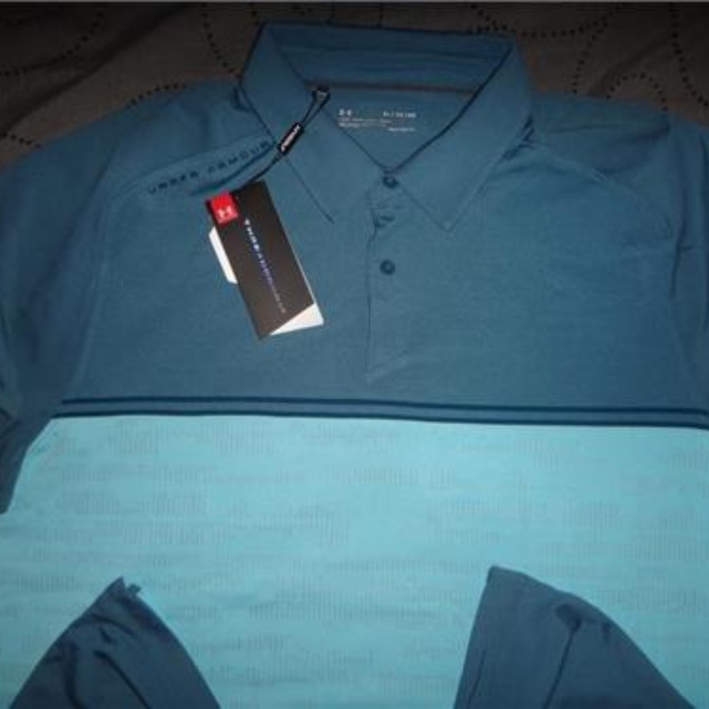 UNDER ARMOUR GOLF BODY MAP POLO SHIRT $75